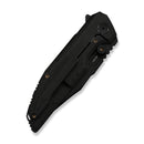 WEKNIFE Muster Flipper & Thumb Stud Knife Black Titanium Handle (3.83" Black Stonewashed Bohler M390 Blade) WE23058-1