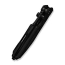 WEKNIFE Muster Flipper & Thumb Stud Knife Black Titanium Handle (3.83" Black Stonewashed Bohler M390 Blade) WE23058-1