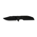 WEKNIFE Muster Flipper & Thumb Stud Knife Black Titanium Handle (3.83" Black Stonewashed Bohler M390 Blade) WE23058-1