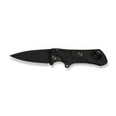 WEKNIFE NexoMorph Thumb Stud & Button Lock & Morphing Folding Knife Black Titanium Handle (2.95" Black Stonewashed Bohler M390 Blade) WE24037B-1