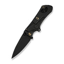 WEKNIFE NexoMorph Thumb Stud & Button Lock & Morphing Folding Knife Black Titanium Handle (2.95" Black Stonewashed Bohler M390 Blade) WE24037B-1