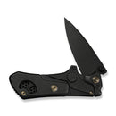 WEKNIFE NexoMorph Thumb Stud & Button Lock & Morphing Folding Knife Black Titanium Handle (2.95" Black Stonewashed Bohler M390 Blade) WE24037B-1