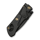 WEKNIFE NexoMorph Thumb Stud & Button Lock & Morphing Folding Knife Black Titanium Handle (2.95" Black Stonewashed Bohler M390 Blade) WE24037B-1