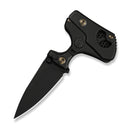 WEKNIFE NexoMorph Thumb Stud & Button Lock & Morphing Folding Knife Black Titanium Handle (2.95" Black Stonewashed Bohler M390 Blade) WE24037B-1
