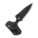 WEKNIFE NexoMorph Thumb Stud & Button Lock & Morphing Folding Knife Black Titanium Handle (2.95" Black Stonewashed Bohler M390 Blade) WE24037B-1