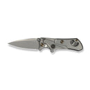 WEKNIFE NexoMorph Thumb Stud & Button Lock & Morphing Folding Knife Gray Titanium Handle (2.95" Stonewashed Bohler M390 Blade) WE24037B-2