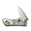 WEKNIFE NexoMorph Thumb Stud & Button Lock & Morphing Folding Knife Gray Titanium Handle (2.95" Stonewashed Bohler M390 Blade) WE24037B-2
