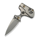 WEKNIFE NexoMorph Thumb Stud & Button Lock & Morphing Folding Knife Gray Titanium Handle (2.95" Stonewashed Bohler M390 Blade) WE24037B-2