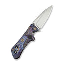 WEKNIFE NexoMorph Thumb Stud & Button Lock & Morphing Folding Knife Flamed Titanium Handle (2.95" Hand Rubbed Satin Bohler M390 Blade) WE24037B-3