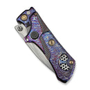 WEKNIFE NexoMorph Thumb Stud & Button Lock & Morphing Folding Knife Flamed Titanium Handle (2.95" Hand Rubbed Satin Bohler M390 Blade) WE24037B-3