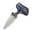WEKNIFE NexoMorph Thumb Stud & Button Lock & Morphing Folding Knife Flamed Titanium Handle (2.95" Hand Rubbed Satin Bohler M390 Blade) WE24037B-3