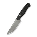 WEKNIFE Notchline Hunting Fixed Blade Milled Rose Carbon Fiber Handle (3.45" Stonewashed CPM S35VN Blade) WE25047-1, With 1PC Black Lanyard, Black Kydex Sheath & T-Clip
