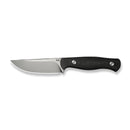 WEKNIFE Notchline Hunting Fixed Blade Milled Rose Carbon Fiber Handle (3.45" Stonewashed CPM S35VN Blade) WE25047-1, With 1PC Black Lanyard, Black Kydex Sheath & T-Clip