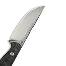 WEKNIFE Notchline Hunting Fixed Blade Milled Rose Carbon Fiber Handle (3.45" Stonewashed CPM S35VN Blade) WE25047-1, With 1PC Black Lanyard, Black Kydex Sheath & T-Clip