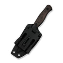 WEKNIFE Notchline Hunting Fixed Blade Knife Milled Copper Foil Carbon Fiber Handle (3.45" Black Stonewashed CPM S35VN Blade) WE25047-2, With 1PC Black Lanyard, Black Kydex Sheath & T-Clip