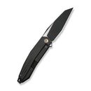 WEKNIFE Tally Flipper Knife Black Titanium Handle (3.91" Black Stonewashed Bohler M390 Blade, Satin Flat) WE23090-1