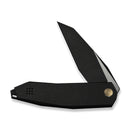 WEKNIFE Tally Flipper Knife Black Titanium Handle (3.91" Black Stonewashed Bohler M390 Blade, Satin Flat) WE23090-1