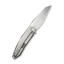 WEKNIFE Tally Flipper Knife Polished Bead Blasted Titanium Handle (3.91" Hand Rubbed Satin Bohler M390 Blade) WE23090-2