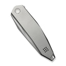 WEKNIFE Tally Flipper Knife Polished Bead Blasted Titanium Handle (3.91" Hand Rubbed Satin Bohler M390 Blade) WE23090-2