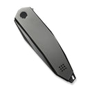 WEKNIFE Tally Flipper Knife Polished Gray Titanium Handle (3.91" Polished Gray Bohler M390 Blade) WE23090-3