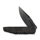 WEKNIFE Temper Flipper Knife Charcoal Gray Titanium Handle (3.93" Polished Gray Bohler M390 Blade) WE25079-2