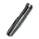WEKNIFE Temper Flipper Knife Pixel Pattern Titanium Handle (3.93" Dark Gray Stonewashed Bohler M390 Blade) WE25079-3