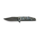 WEKNIFE Temper Flipper Knife Pixel Pattern Titanium Handle (3.93" Dark Gray Stonewashed Bohler M390 Blade) WE25079-3