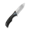 WEKNIFE Tighe Down Flipper & Thumb Stud & Button Lock Knife Polished Gray Orange Peel Textured Titanium Integral Handle With Rose Carbon Fiber Inlay (4" Hand Rubbed Satin Bohler M390 Blade, Drop Point) WE24054-2
