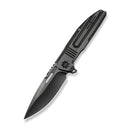 WEKNIFE Tracks Flipper Knife Polished Gray Titanium Handle (3.88" Polished Gray Bohler M390 Blade) WE23059-1