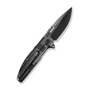 WEKNIFE Tracks Flipper Knife Polished Gray Titanium Handle (3.88" Polished Gray Bohler M390 Blade) WE23059-1