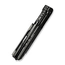 WEKNIFE Tracks Flipper Knife Polished Gray Titanium Handle (3.88" Polished Gray Bohler M390 Blade) WE23059-1