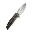 WEKNIFE Tracks Flipper Knife Bronze Titanium Handle (3.88" Hand Rubbed Satin Bohler M390 Blade) WE23059-2