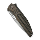 WEKNIFE Tracks Flipper Knife Bronze Titanium Handle (3.88" Hand Rubbed Satin Bohler M390 Blade) WE23059-2