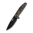 WEKNIFE Tracks Flipper Knife Desert Terrain Titanium Handle (3.88" Black Stonewashed Bevels, Black Brushed Flats Bohler M390 Blade) WE23059-3