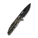 WEKNIFE Tracks Flipper Knife Desert Terrain Titanium Handle (3.88" Black Stonewashed Bevels, Black Brushed Flats Bohler M390 Blade) WE23059-3