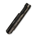 WEKNIFE Tracks Flipper Knife Desert Terrain Titanium Handle (3.88" Black Stonewashed Bevels, Black Brushed Flats Bohler M390 Blade) WE23059-3