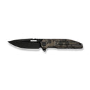 WEKNIFE Tracks Flipper Knife Desert Terrain Titanium Handle (3.88" Black Stonewashed Bevels, Black Brushed Flats Bohler M390 Blade) WE23059-3