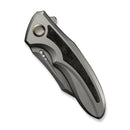 WEKNIFE VARG Flipper Knife Gray Titanium Handle With Black & Yellow Carbon Fiber Inlay (2.96" Stonewashed CPM MagnaCut Blade) WE25074-2
