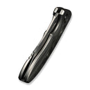 WEKNIFE VARG Flipper Knife Gray Titanium Handle With Black & Yellow Carbon Fiber Inlay (2.96" Stonewashed CPM MagnaCut Blade) WE25074-2
