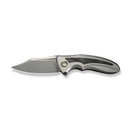 WEKNIFE VARG Flipper Knife Gray Titanium Handle With Black & Yellow Carbon Fiber Inlay (2.96" Stonewashed CPM MagnaCut Blade) WE25074-2