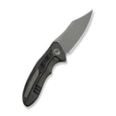 WEKNIFE VARG Flipper Knife Tiger Stripe Pattern Flamed Titanium Handle With Rose Carbon Fiber Inlay (2.96" Gray Stonewashed CPM MagnaCut Blade) WE25074-3