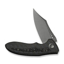 WEKNIFE VARG Flipper Knife Tiger Stripe Pattern Flamed Titanium Handle With Rose Carbon Fiber Inlay (2.96" Gray Stonewashed CPM MagnaCut Blade) WE25074-3