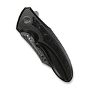 WEKNIFE VARG Flipper Knife Polished Gray Titanium Handle With Multi-Color Carbon Fiber Inlay (2.96" Fafnir Damasteel Blade) WE25074-DS1