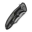 WEKNIFE VARG Flipper Knife Polished Gray Titanium Handle With Multi-Color Carbon Fiber Inlay (2.96" Fafnir Damasteel Blade) WE25074-DS1