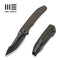 WEKNIFE Ryson Thumb Stud Knife Bronze Titanium Handle (3.33" Polished Gray Bohler M390 Blade) WE24086-3