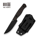 WEKNIFE Notchline Hunting Fixed Blade Knife Milled Copper Foil Carbon Fiber Handle (3.45" Black Stonewashed CPM S35VN Blade) WE25047-2, With 1PC Black Lanyard, Black Kydex Sheath & T-Clip