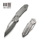WEKNIFE Bogey Flipper & Thumb Hole Knife Gray Titanium Handle (3.64" Stonewashed Bohler M390 Blade, Satin Flat) WE23088-2