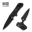 WEKNIFE NexoMorph Thumb Stud & Button Lock & Morphing Folding Knife Black Titanium Handle (2.95" Black Stonewashed Bohler M390 Blade) WE24037B-1