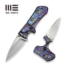 WEKNIFE NexoMorph Thumb Stud & Button Lock & Morphing Folding Knife Flamed Titanium Handle (2.95" Hand Rubbed Satin Bohler M390 Blade) WE24037B-3