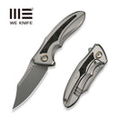 WEKNIFE VARG Flipper Knife Gray Titanium Handle With Black & Yellow Carbon Fiber Inlay (2.96" Stonewashed CPM MagnaCut Blade) WE25074-2